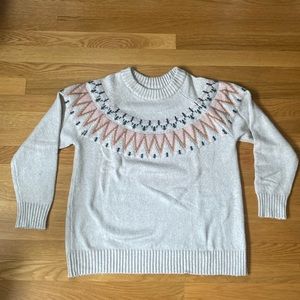 Market & Spruce L women’s fair isle crewneck sweater in EUC